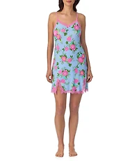 40WINKS Sleeveless V-Neck Floral Print Jersey Knit Chemise