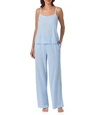 40WINKS Solid Sleeveless Round Neck Knit Pajama Set