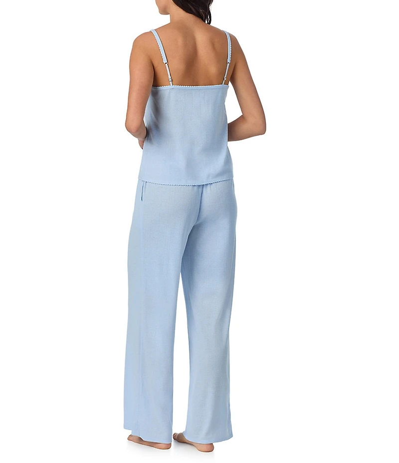 40WINKS Solid Sleeveless Round Neck Knit Pajama Set