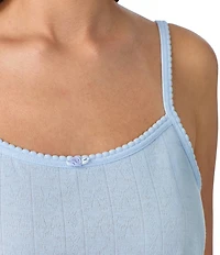 40WINKS Solid Sleeveless Round Neck Knit Pajama Set