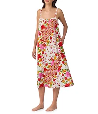 40WINKS Woven Patchwork Floral Sleeveless Scoop Neck Chemise