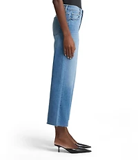 7 For All Mankind Alexa High Rise Trouser Leg Cropped Stretch Denim Jeans