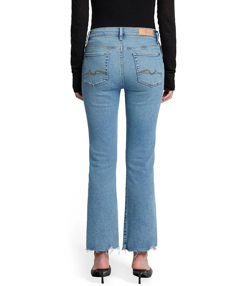 7 For All Mankind Daisy Mid Rise Bootleg Ankle Length Denim Jeans