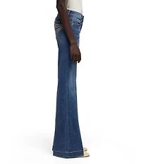 7 For All Mankind Dojo Mid-Rise Trouser Flare Leg Denim Jeans