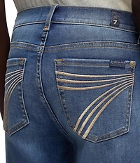 7 For All Mankind Dojo Mid-Rise Trouser Flare Leg Denim Jeans
