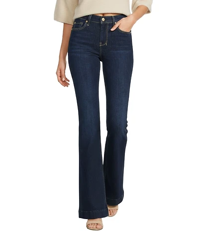 7 For All Mankind Dojo Tailorless Mid-Rise Flare Leg Denim Jeans