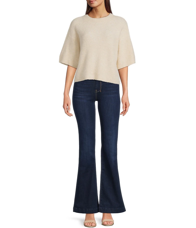 7 For All Mankind Dojo Tailorless Mid-Rise Flare Leg Denim Jeans