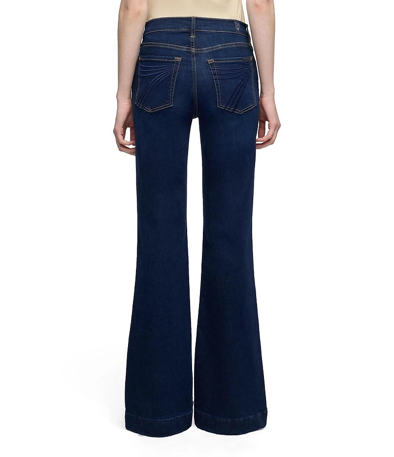 7 For All Mankind Dojo Tailorless Mid-Rise Flare Leg Denim Jeans