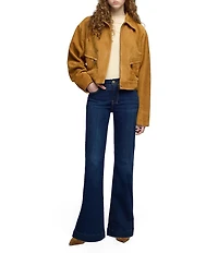 7 For All Mankind Dojo Tailorless Mid-Rise Flare Leg Denim Jeans