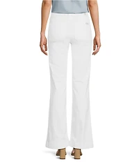 7 For All Mankind Dojo Tailorless Mid Rise Trouser Flare Leg Jeans