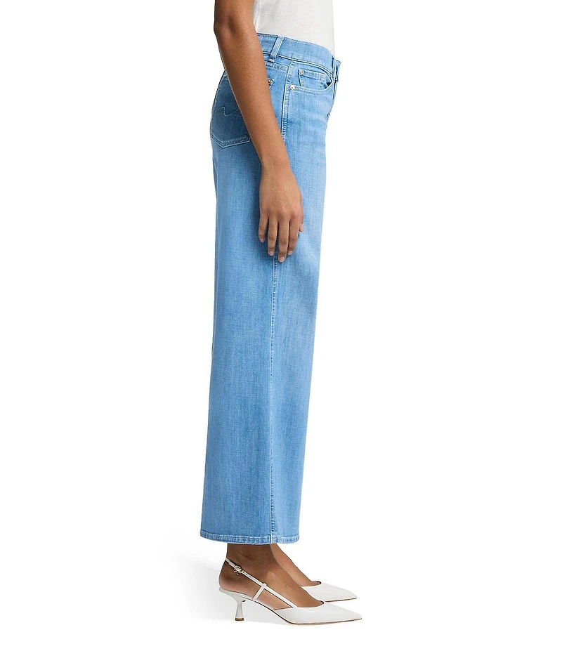 7 For All Mankind Lotta High Rise Cropped Wide Leg Denim Jeans