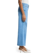 7 For All Mankind Lotta High Rise Cropped Wide Leg Denim Jeans