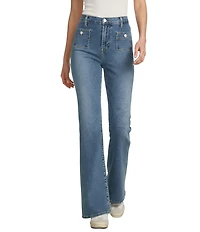 7 For All Mankind Modern Dojo Tailorless High Rise Flare Leg Jeans