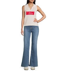7 For All Mankind Modern Dojo Tailorless High Rise Flare Leg Jeans