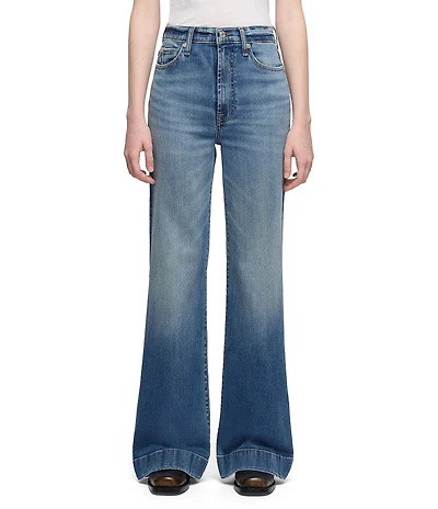 7 For All Mankind Modern Dojo Tailorless Mid-Rise Flare Leg Denim Jeans