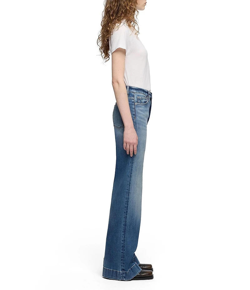 7 For All Mankind Modern Dojo Tailorless Mid-Rise Flare Leg Denim Jeans