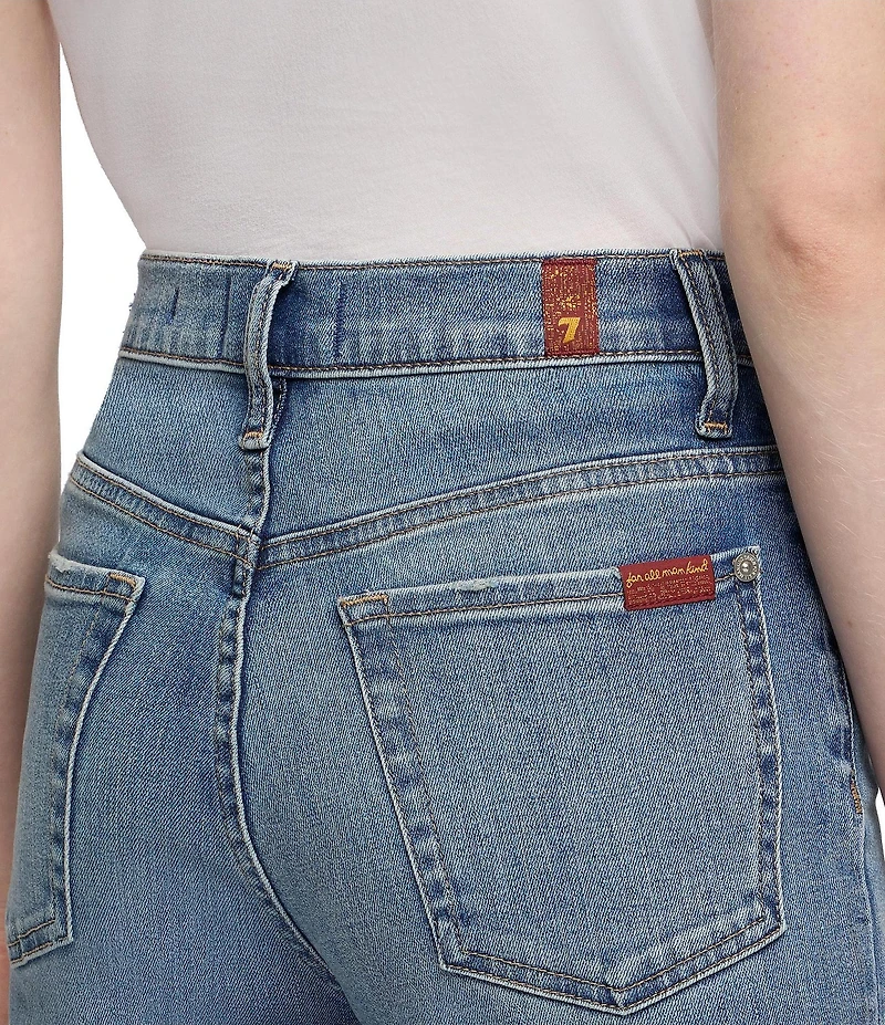 7 For All Mankind Modern Dojo Tailorless Mid-Rise Flare Leg Denim Jeans