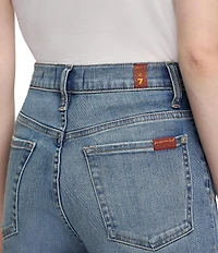 7 For All Mankind Modern Dojo Tailorless Mid-Rise Flare Leg Denim Jeans