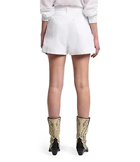 7 For All Mankind Tailored High Rise Step Hem Denim Shorts