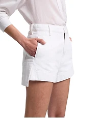 7 For All Mankind Tailored High Rise Step Hem Denim Shorts
