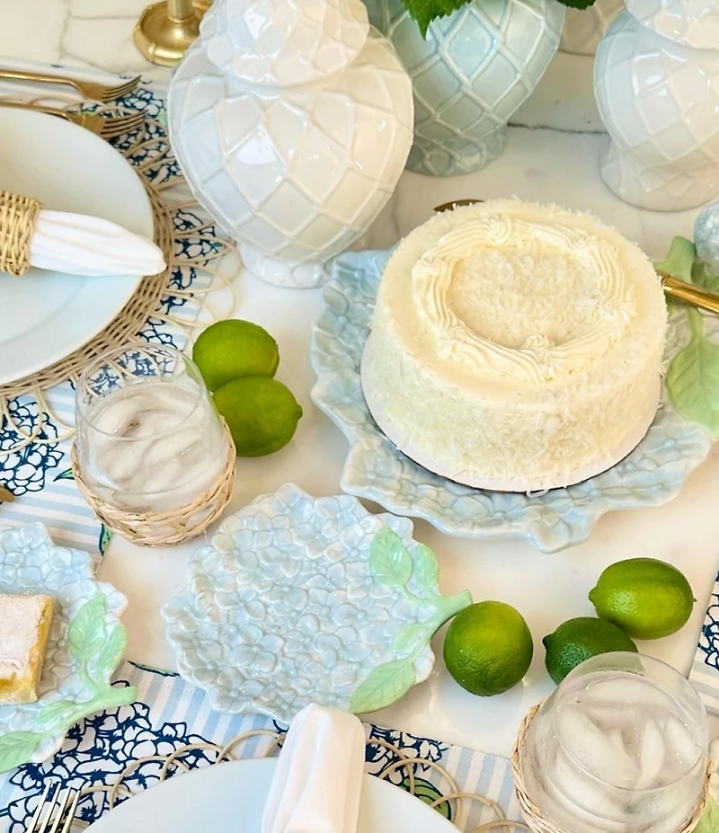 8 Oak Lane Hydrangea Dish, Set of 4