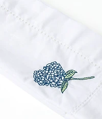 8 Oak Lane Hydrangea Embroidered Dinner Napkin, Set of 6