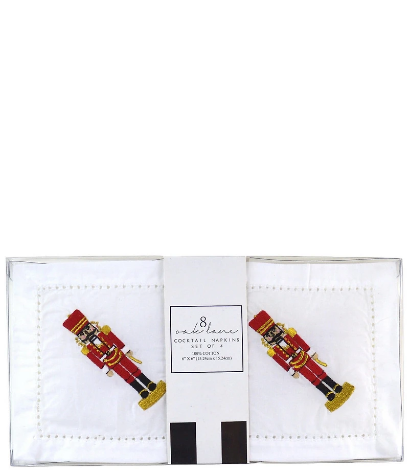 8 Oak Lane Nutcracker Cocktail Napkins, Set of 12