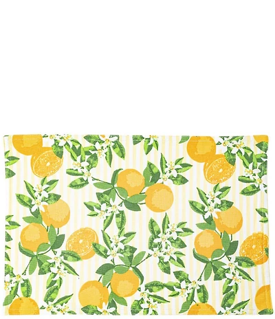8 Oak Lane Orange Blossom Reversible Placemat, Set of 6