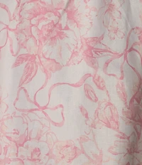 8 Oak Lane Sleeveless Tie Top Woven Bow Toile Print Shorty Pajama Set