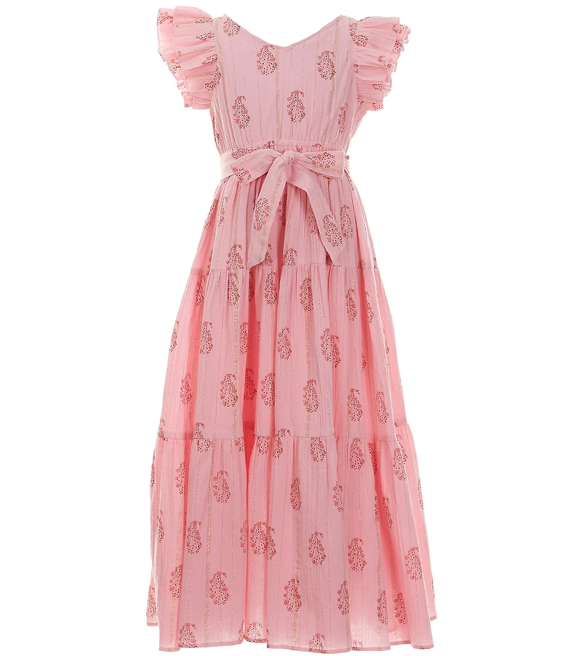 A Loves A Big Girls Family Matching Flutter Sleeve Maxi Dress