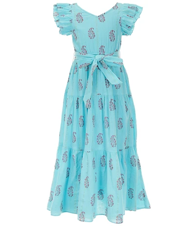 A Loves A Big Girls Family Matching Flutter Sleeve Maxi Dress