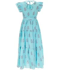 A Loves A Big Girls Family Matching Flutter Sleeve Maxi Dress