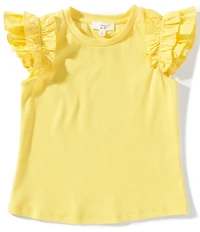 A Loves A Big Girls Flutter Sleeve Ribbed Tank