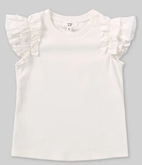 A Loves A Big Girls Flutter Sleeve Ribbed Tank