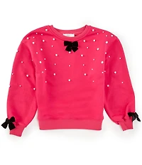 A Loves A Big Girls Long Sleeve Pearl Sweater