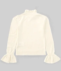A Loves A Big Girls Long Sleeve Ruffle Top