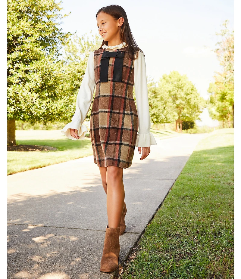 A Loves A Big Girls Long Sleeve Ruffle Top