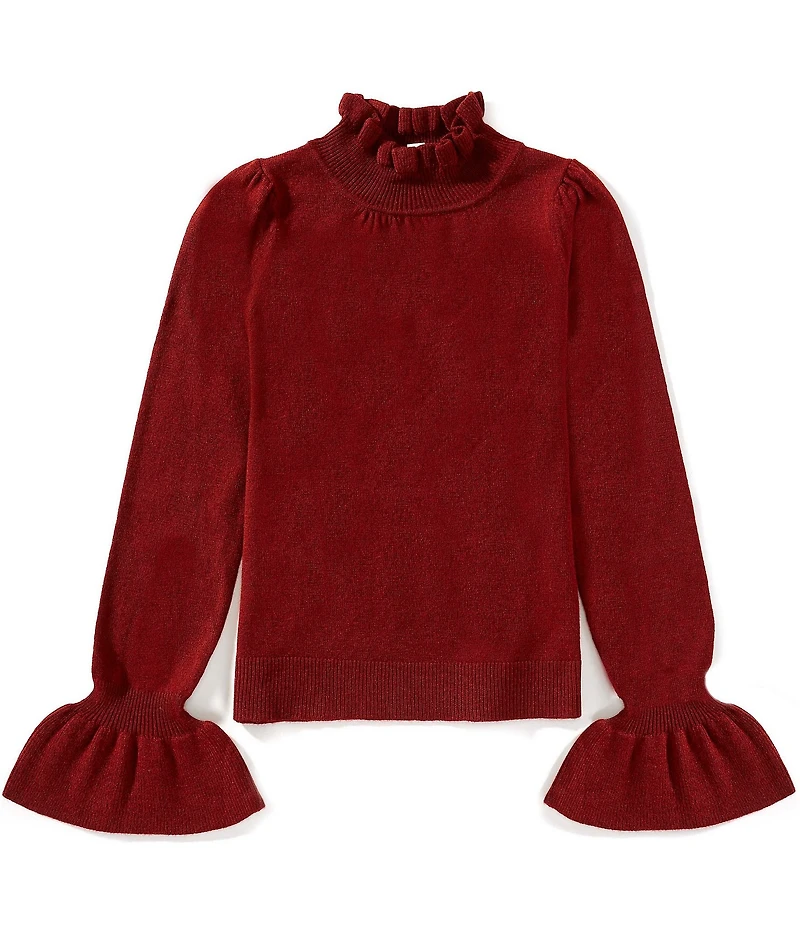 A Loves A Big Girls Long Sleeve Ruffle Top