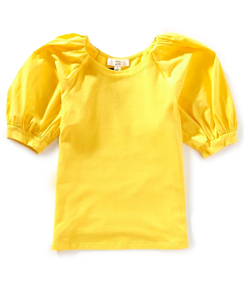 A Loves A Big Girls Puff Sleeve Pullover Blouse