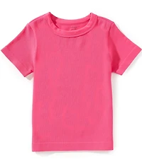 A Loves A Big Girls Ribbed Knit Short Sleeve T-Shirt
