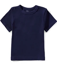 A Loves A Big Girls Ribbed Knit Short Sleeve T-Shirt