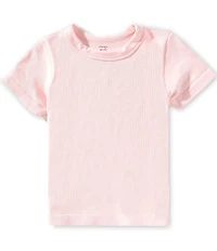 A Loves A Big Girls Ribbed Knit Short Sleeve T-Shirt