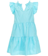 A Loves A Big Girls Ruffle Cap Sleeve A-Line Tiered Dress