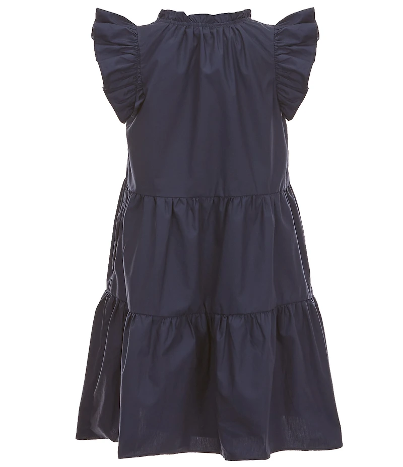 A Loves A Big Girls Ruffle Cap Sleeve A-Line Tiered Dress