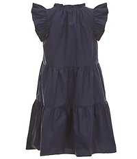 A Loves A Big Girls Ruffle Cap Sleeve A-Line Tiered Dress
