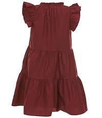 A Loves A Big Girls Ruffle Cap Sleeve A-Line Tiered Dress