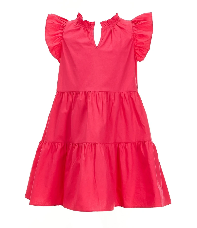 A Loves A Big Girls Ruffle Cap Sleeve A-Line Tiered Dress