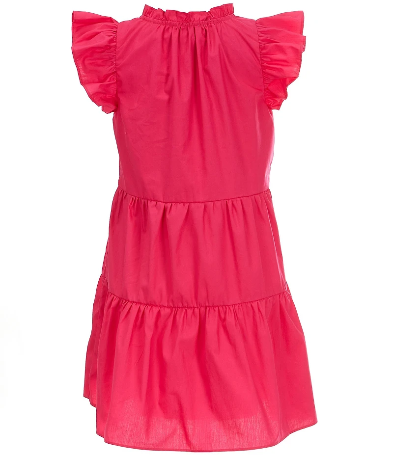 A Loves A Big Girls Ruffle Cap Sleeve A-Line Tiered Dress