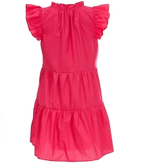 A Loves A Big Girls Ruffle Cap Sleeve A-Line Tiered Dress