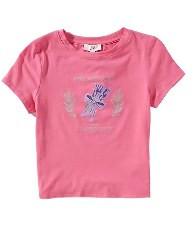 A Loves A Big Girls Short Sleeve Provence Graphic T-Shirt